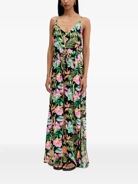 Rochie maxi Rip Curl cu model floral cu imagine negru