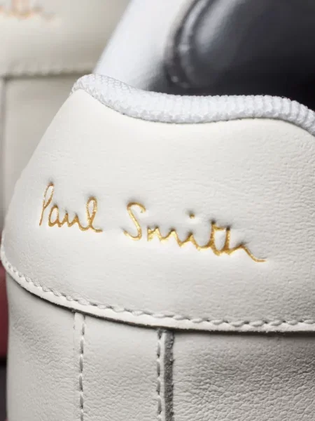 Sneakerși Paul Smith din piele cu dungi alb
