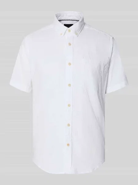 Koszula casualowa o kroju regular fit z kołnierzykiem typu button down Camel Active biała
