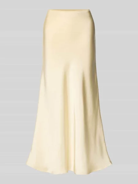 Długa spódnica z satyny model Vicky' Neo Noir żółta