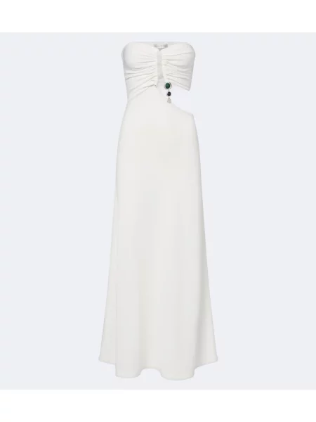 Rochie maxi Christopher Esber din jerseu alb