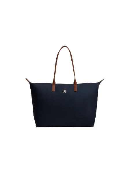Táska Tommy Hilfiger Popette Tote Sötétkék kék