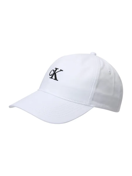 Kapa s šiltom Calvin Klein Jeans Small Monogram bela