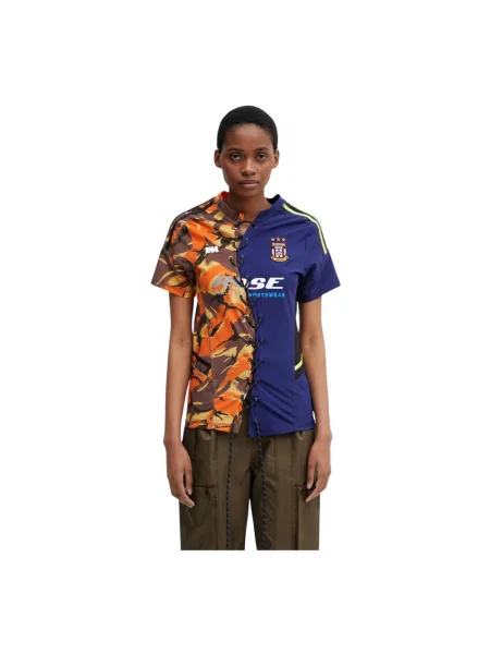 Martine Rose Lace up Football T-shirt różowa