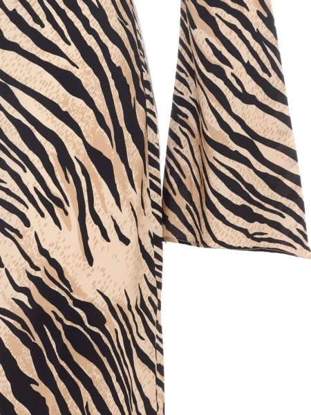 Rochie midi Rixo cu imagine cu dungi de tigru evazată