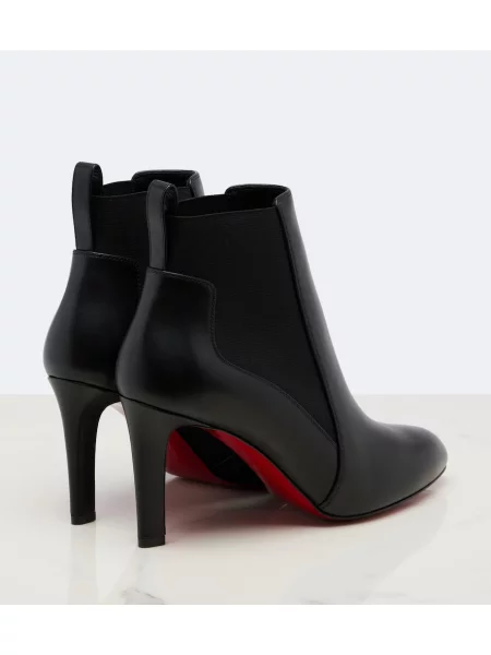 Kožené členkové čižmy Christian Louboutin čierna