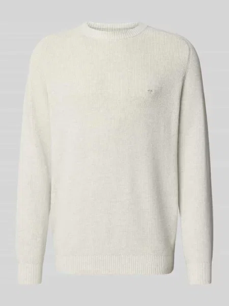 Sweter dzianinowy z czystej bawełny o kroju regular fit Fynch-hatton biały