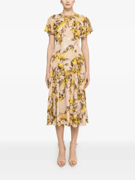 Rochie midi Nissa cu model floral cu imagine