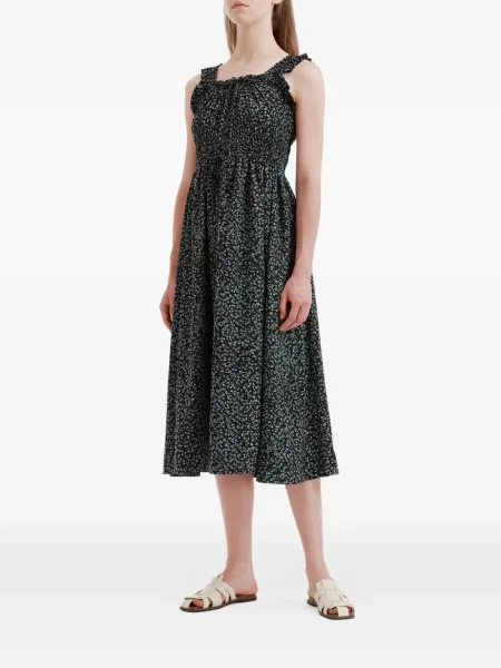 Rochie B+ab cu model floral cu imagine negru