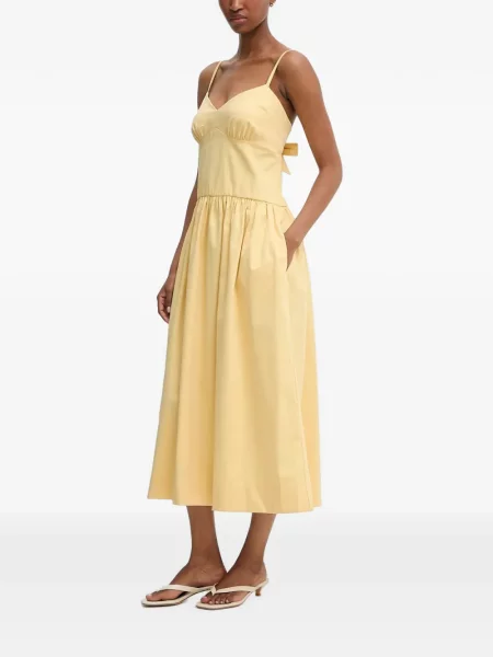 Rochie midi Morgan cu funde evazată galben