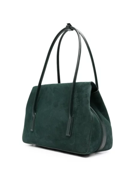 Geantă Tom Ford din piele de căprioară verde