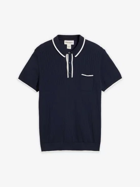 Koszulka polo z dzianiny regular fit niebieska