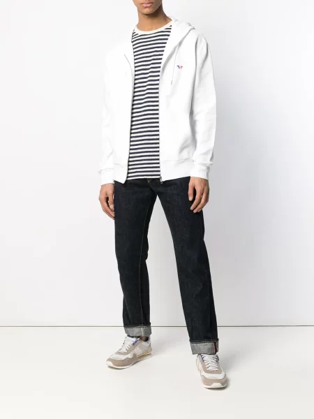 Hanorac cu glugă Maison Kitsune alb