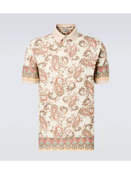 Polo Etro cu model paisley bej