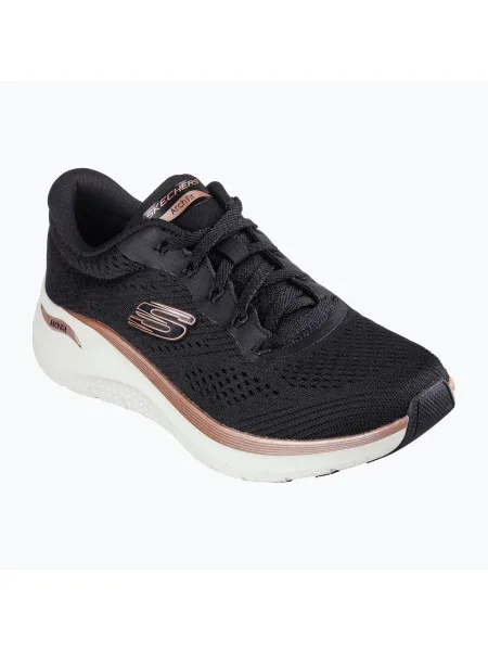 Dámske topánky SKECHERS Arch Fit Glow The Distance black/rose gold čierna