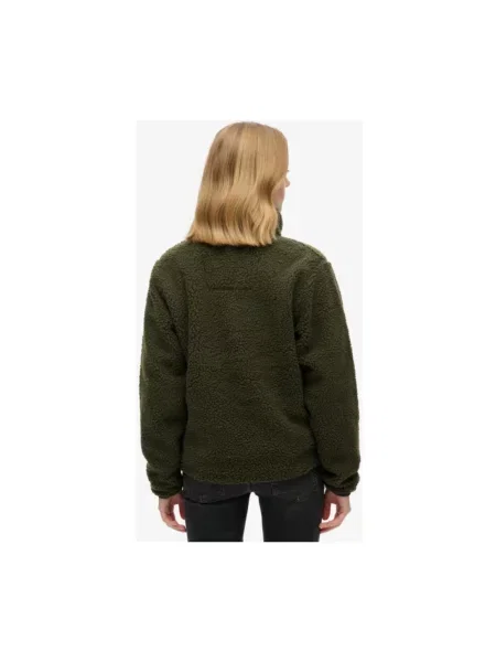 Bluza polarowa Superdry polarowa retro zielona