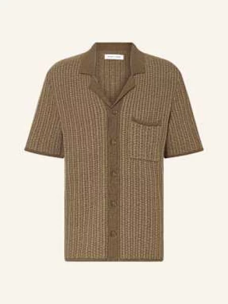 Samsøe Samsøe Úpletová Košile Sarhys Comfort Fit khaki