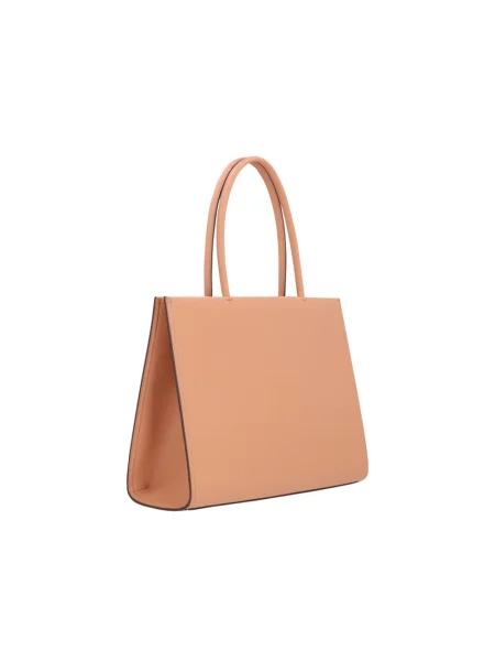 Shopperka Tory Burch skórzana beżowa