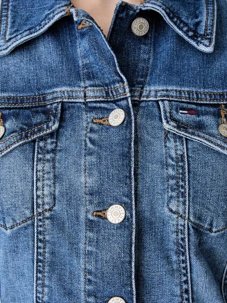Tommy Jeans преходно яке дамско от деним синьо