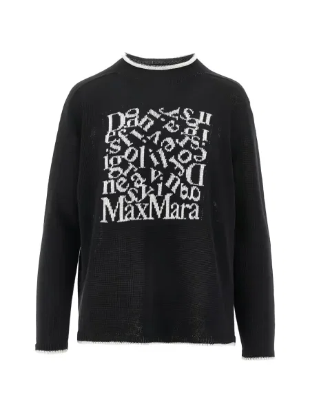 Pulover 's Max Mara cu autograf negru