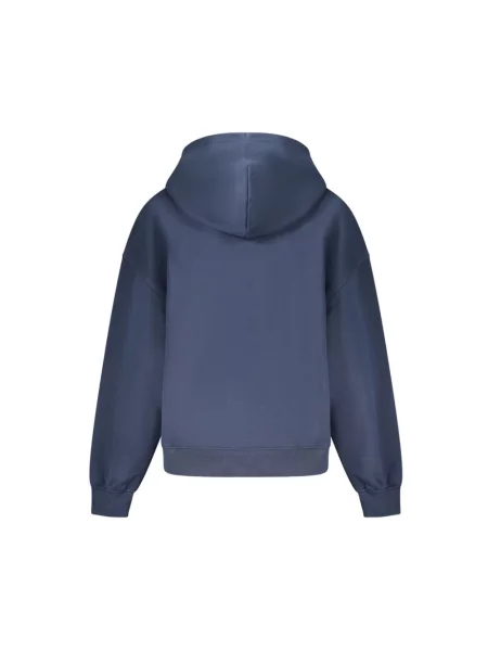 Tommy Jeans bluza granatowy z kapturem z aplikacją niebieska
