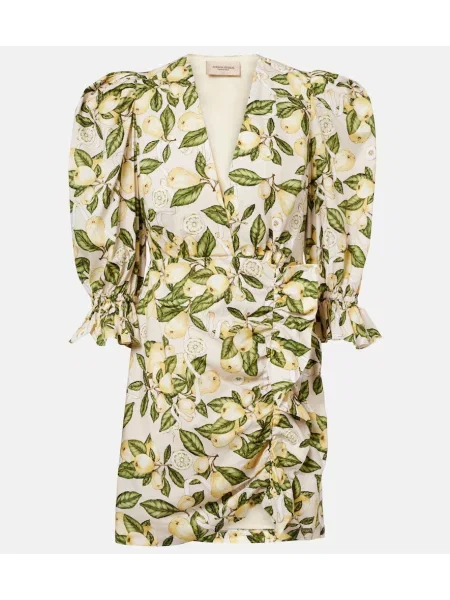 Sukienka Adriana Degreas z nadrukiem beżowa