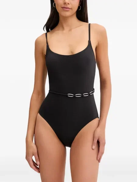 Reversibil costum de baie Michael Michael Kors cu autograf evazat negru