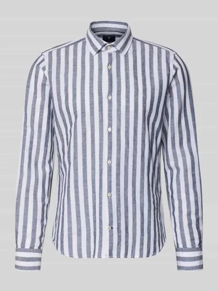 Koszula o kroju slim fit biznes z kołnierzykiem typu kent model Pit' Joop! Collection