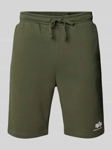 Szorty z dzianiny dresowej z elastycznym pasem i tunelem Alpha Industries