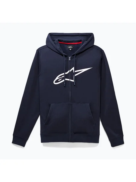 Hanorac pentru bărbați Alpinestars Ageless II Zip Hoodie navy/white alb