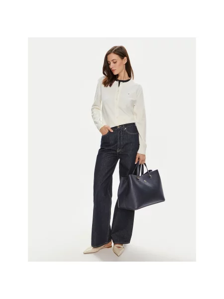 Τσάντα Tommy Hilfiger Th Emblem Satchel Σκούρο μπλε