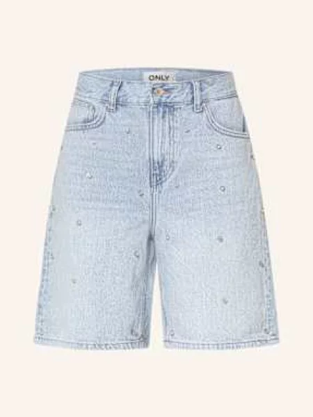 Only Szorty Z Ozdobnymi Kamykami blau niebieskie