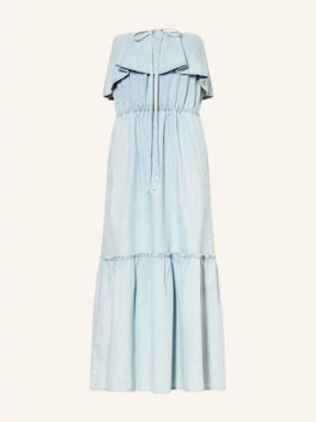 Drykorn Sukienka Z Odkrytymi Ramionami Lumira W Stylu Jeansowym blau