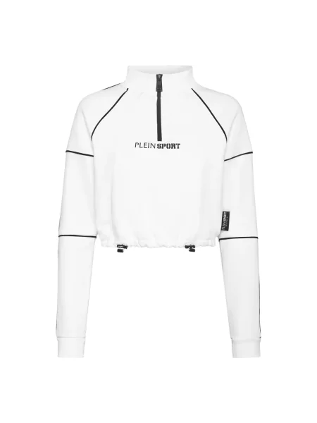 Anorak Plein Sport polarowa o krotszym kroju biała