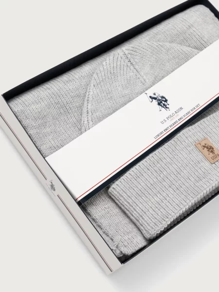Kötött sapka U.s. Polo Assn. szürke