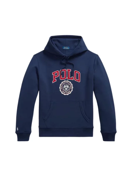 Bluza z kapturem o kroju relaxed fit z mieszanki bawełny Polo Ralph Lauren niebieska