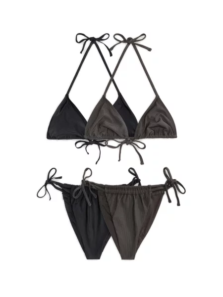The Set Costum de baie două piese gri metalic negru