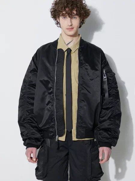 Alpha Industries geaca bomber UV barbati de iarna negru