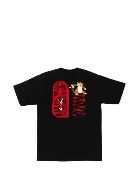 Tricou A Bathing Ape® cu imagine negru