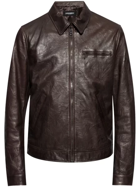 Geanta de piele Dolce & Gabbana maro