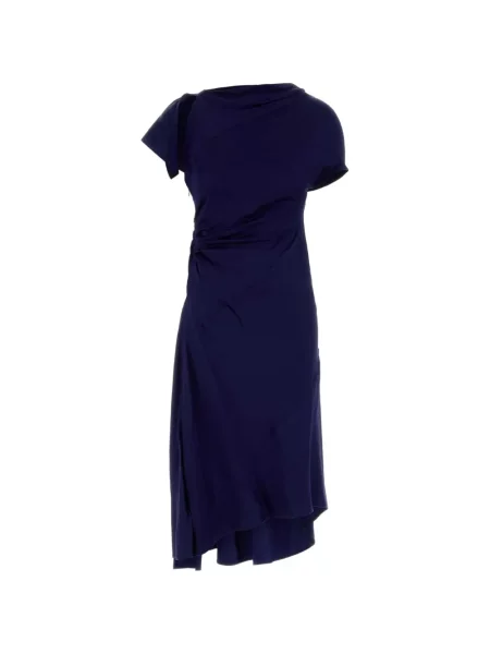 Rochie Victoria Beckham asimetrică albastru