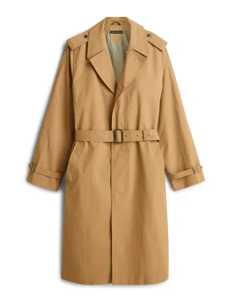 TOMMY HILFIGER Palton de primăvară-toamnă nisipiu maro