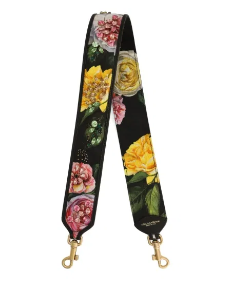Чанта Dolce & Gabbana на цветя с принт черно