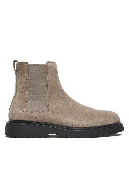 Členková obuv s elastickým prvkom Calvin Klein Combat Ess Chelsea Boot Su béžová