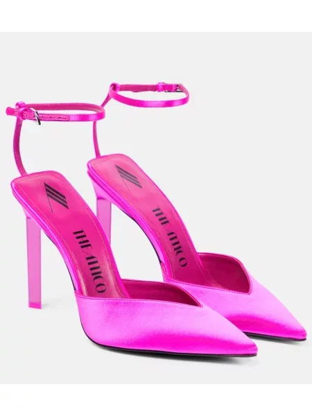 Pantofi cu toc The Attico din satin roz
