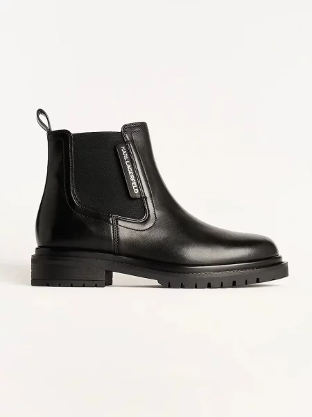 Karl Lagerfeld cizme de piele BINKY cu plat negru