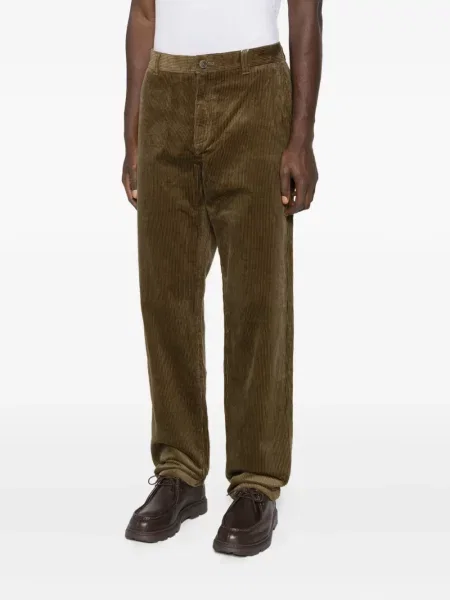 Pantaloni Les Deux de catifea cord verde