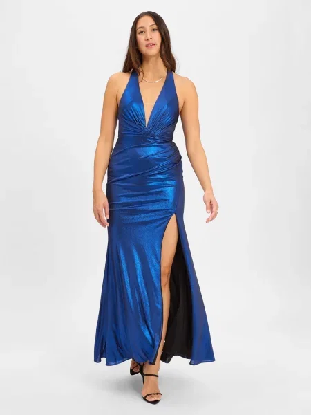 Luxuar Fashion sukienka wieczorowa Kobiety jednolity 32 niebieski