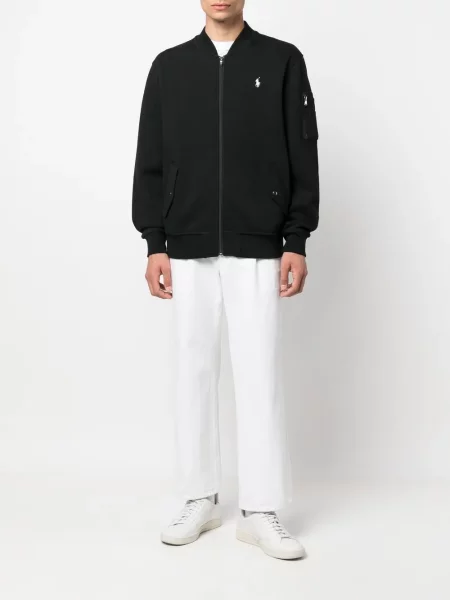 Gaćice Polo Ralph Lauren s vezom s V-izrezom od brušene kože plava