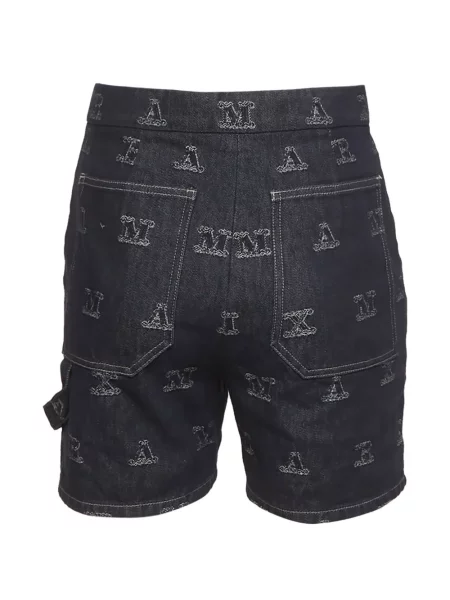 Pantaloni scurți din denim Max Mara albastru